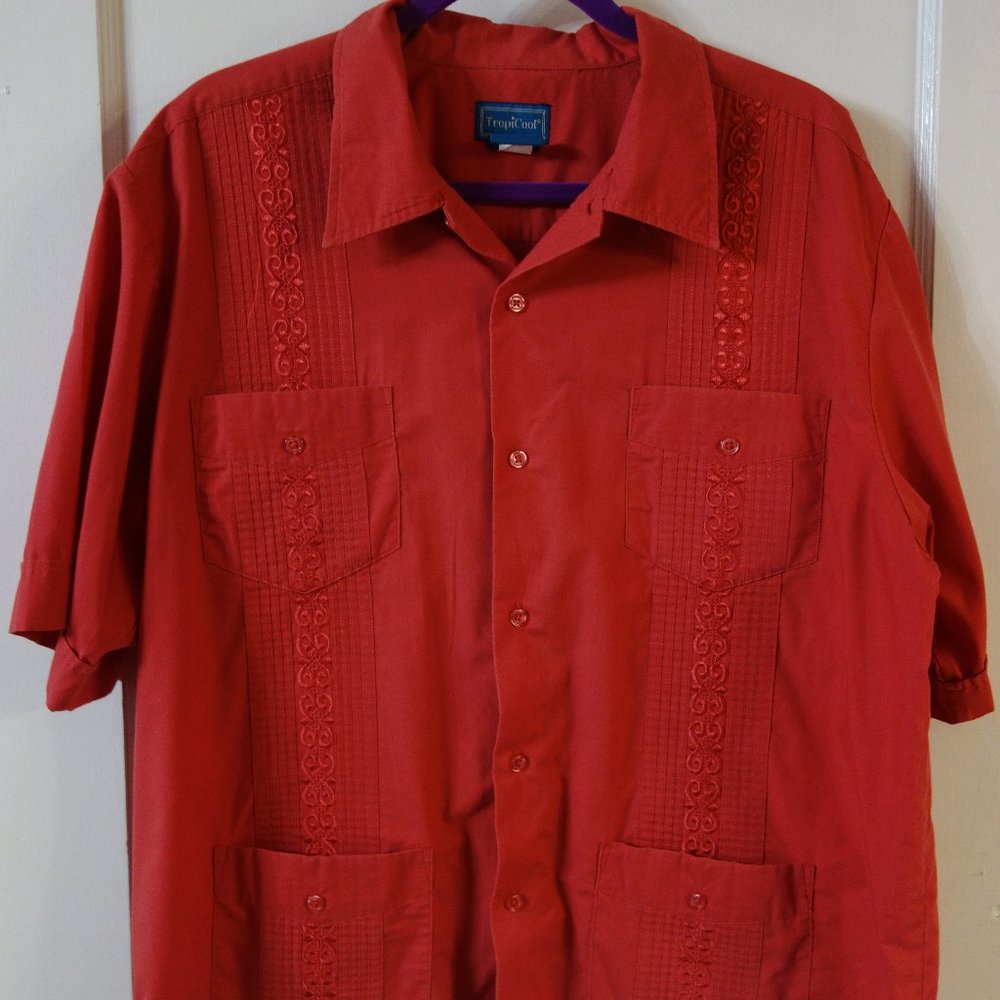 TropiCool Guayabera Button Down T-Shirt